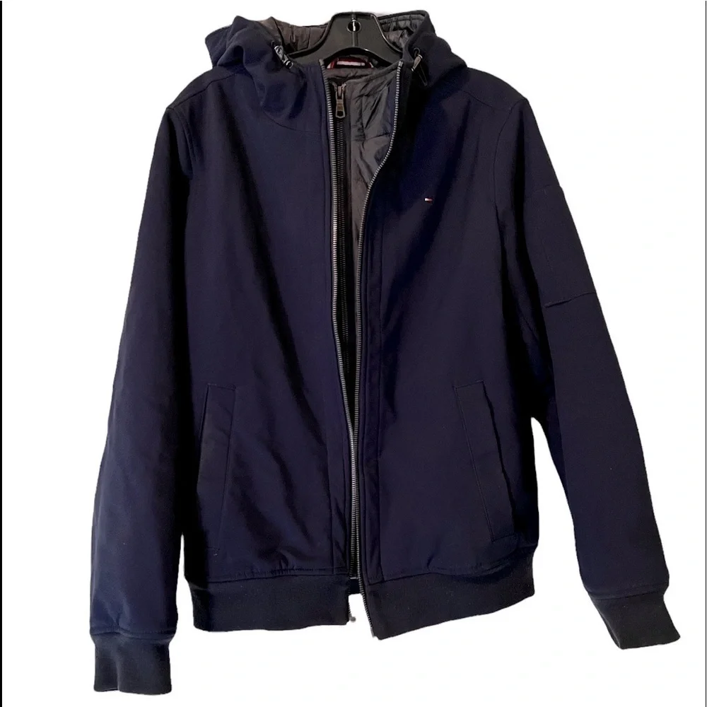 Tommy Hilfiger Jacket Mens Size Small Blue Hooded